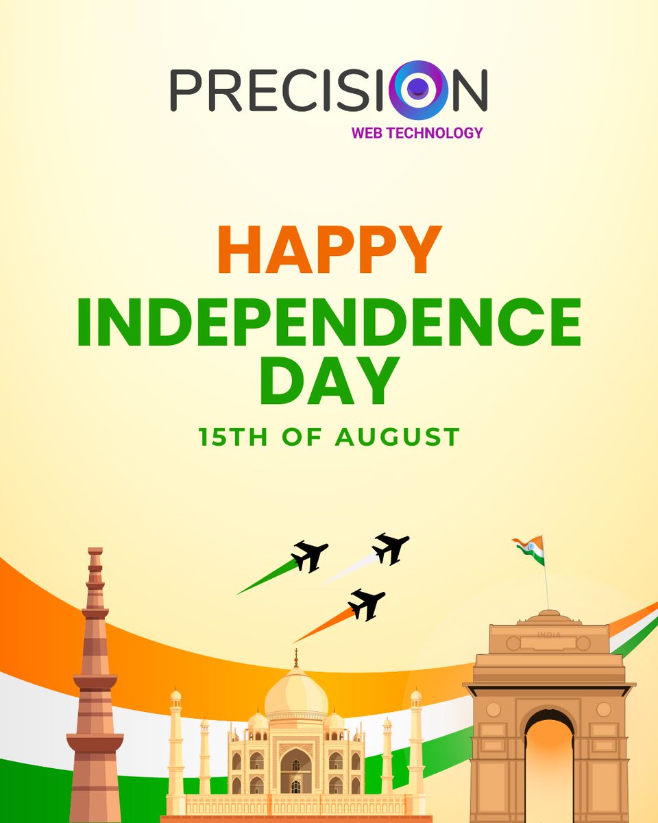 Precisionwebtec's tweet image. This #15thAugust, we honor the spirit of independence โ the power to dream, create, and achieve without limits.
At #PrecisionWebTechnology, we channel that same spirit into building digital solutions that empower businesses to thrive.
Happy Independence Day! ๐ฎ๐ณ
#DigitalIndia