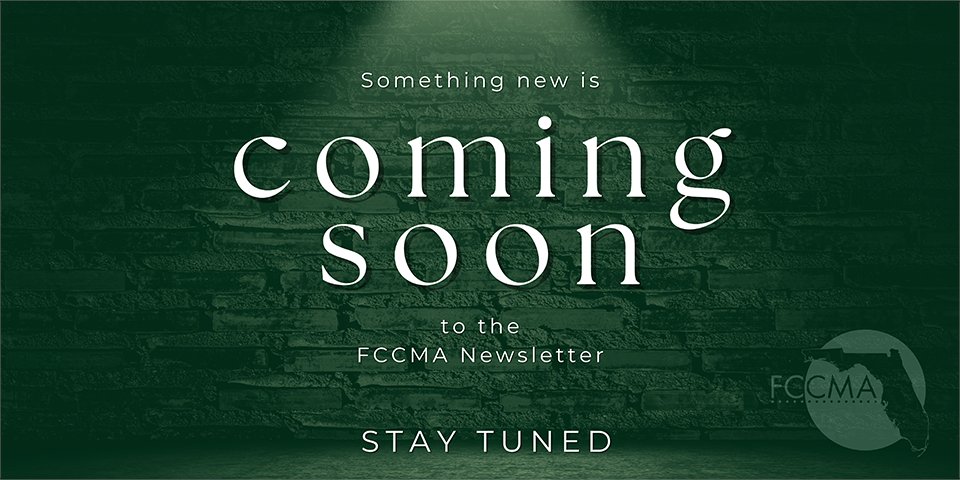 Florida City & County Management Association (@fccmanagers) on Twitter photo Something new is coming to the FCCMA newsletter. If you're not receiving it and feel you should be, check your spam/junk folder. If you'd like to start getting the newsletter monthly straight to your inbox, email staff at fccma@flcities.com. Something new is coming to the FCCMA newsletter. If you're not receiving it and feel you should be, check your spam/junk folder. If you'd like to start getting the newsletter monthly straight to your inbox, email staff at fccma@flcities.com.