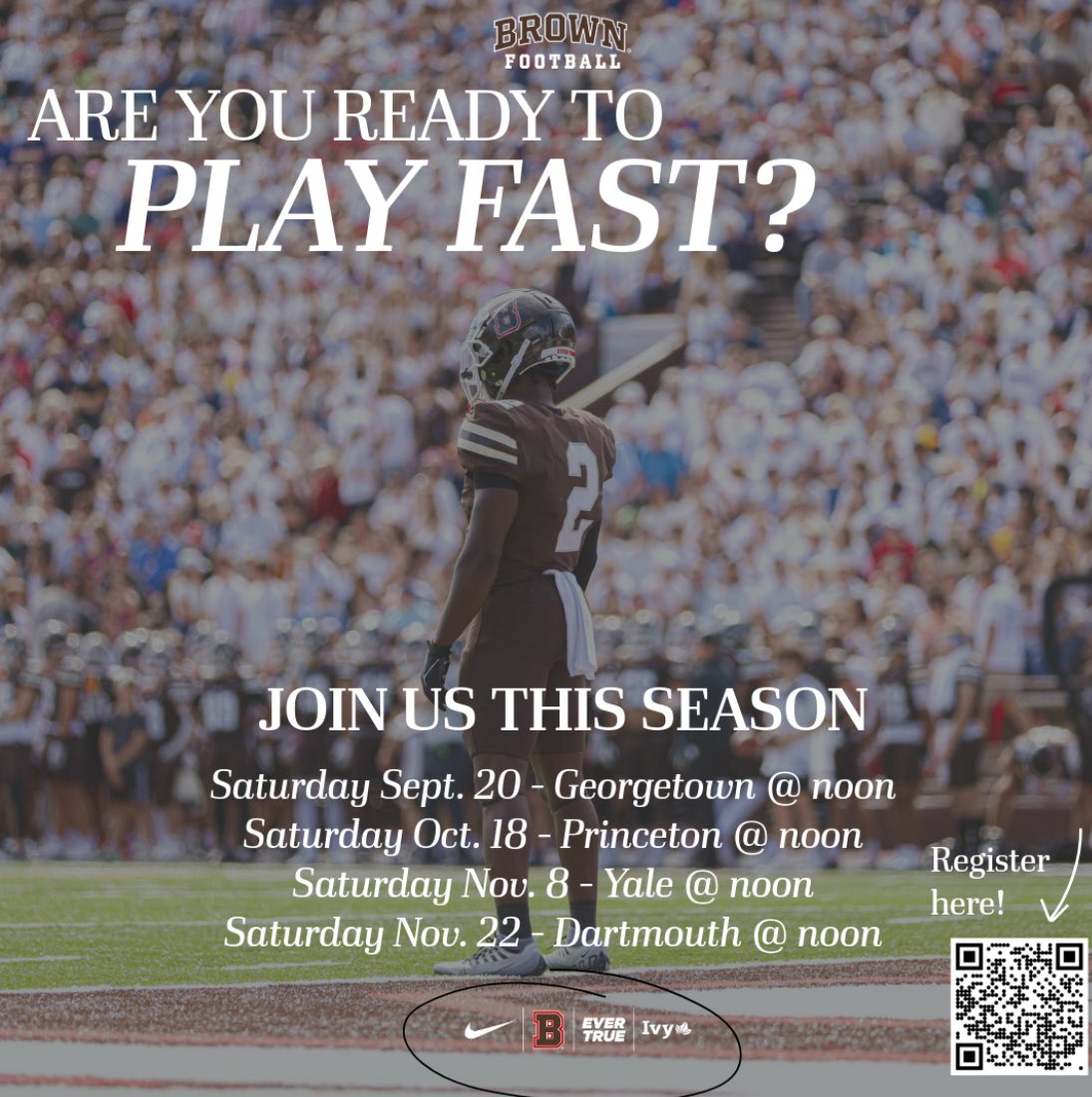 Thank you <a href="/BrownU_Football/">Brown Bears Football</a> for the invite!