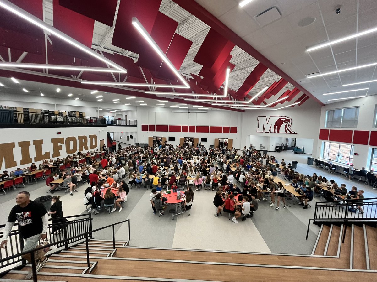 What does 523 students look like eating lunch at Milford Middle School?
<a href="/Milford_Schools/">Milford Schools</a> <a href="/Milford_Super/">MilfordSuper</a> @MJHS_Ferguson @LaurenEigher <a href="/MJHS_Comello/">Jerry Comello</a>