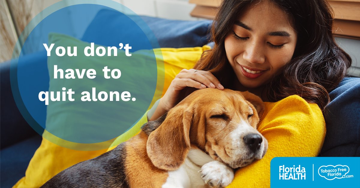 Quitting can feel overwhelming, but you're not in this alone. Whether it's family, friends, or furry companions, those close to you are rooting for your success. For additional resources to help you quit smoking, visit TobaccoFreeFlorida.com.