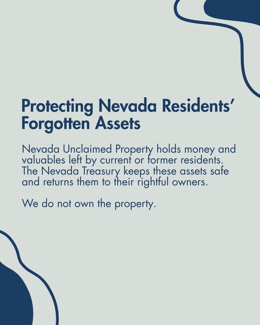 🏠 The Nevada Treasury keeps unclaimed money and valuables safe until they’re returned to the right person. Check if you have unclaimed property today! ✨

[LINK] nevadaunclaimedproperty.gov