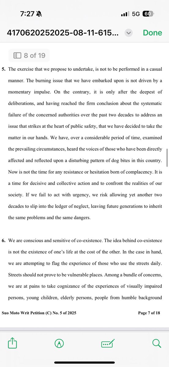 Just as the 2 judge bench’s #straydogs order is  uploaded on the Supreme Court website, ( a para from the order below ) the case is referred to a 3 judge bench. 

Events like this have not happened in the #SupremeCourtofIndia earlier .
1/2