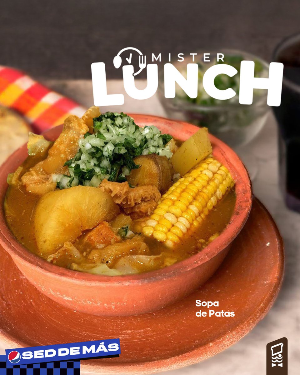 Cuando el antojo es real, solo hay una respuesta: sopa de pata. Con su yuca, elote y ese caldito que reconforta el alma… 😮‍💨 ¿Te vas a resistirte o vienes ya por la tuya? 🍲✨ #MisterLunch #Almuerzos #MisterDonut