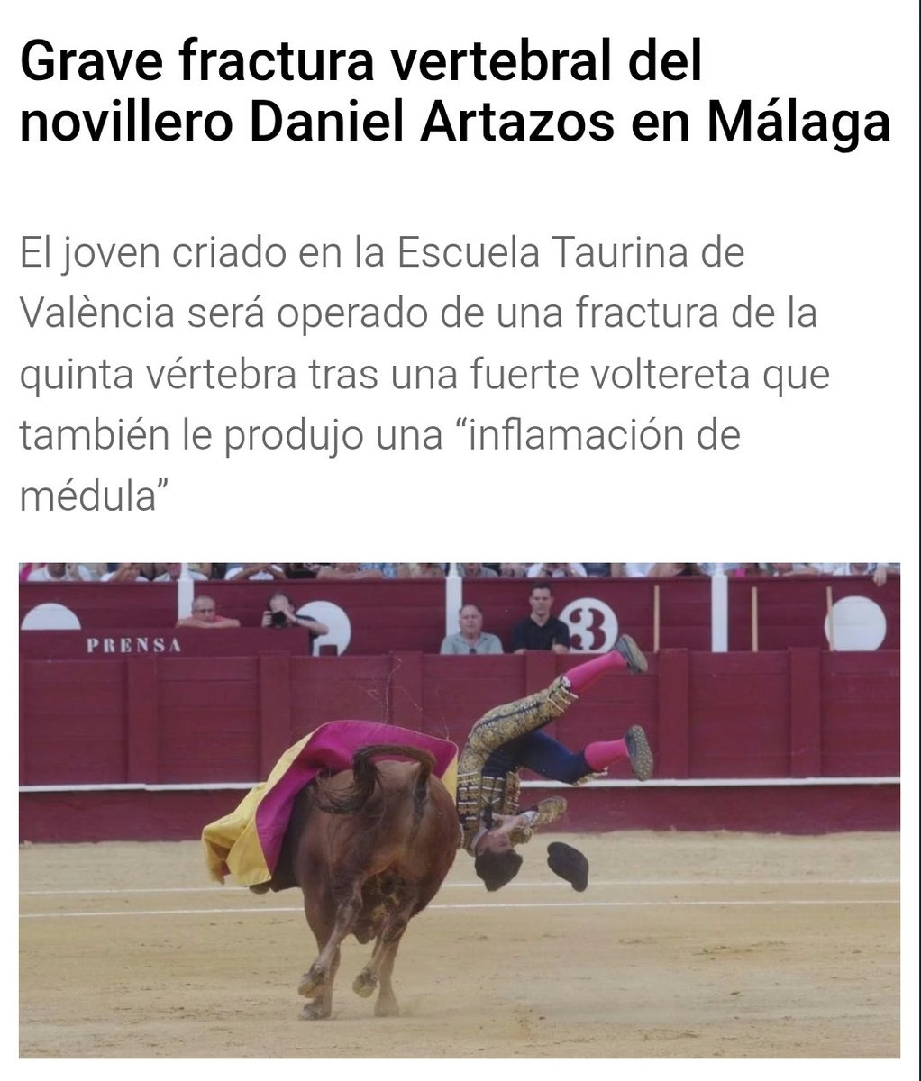 20 años y se puede quedar paralítico por su cruel afición.

Suyas son las conclusiones.