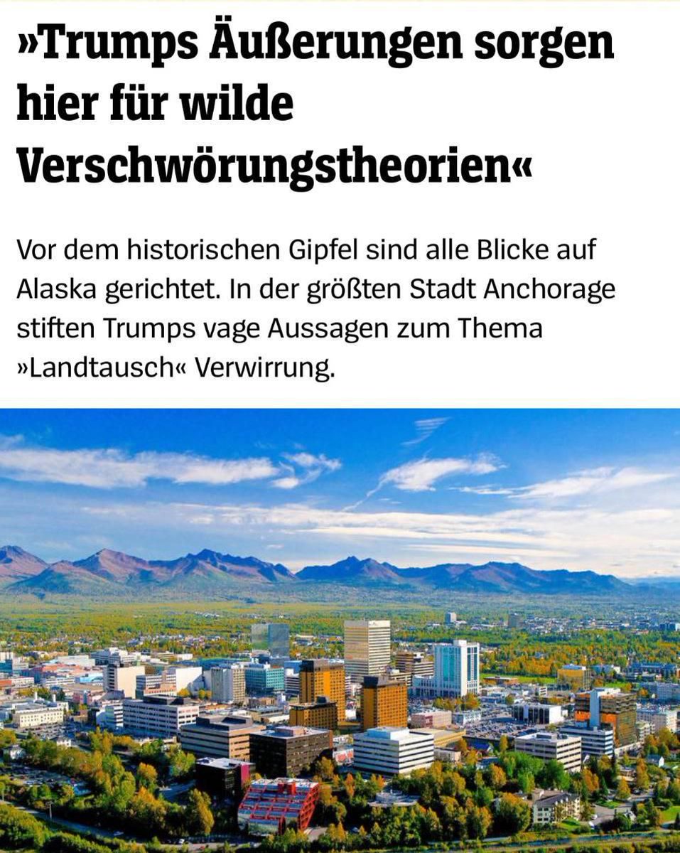 SprinterPress's tweet image. Alaskans fear Trump could hand over state to Russia - Spiegel.
According to the German publication, some people misunderstood the US president's words about a "territorial exchange" ahead of his meeting with Putin.