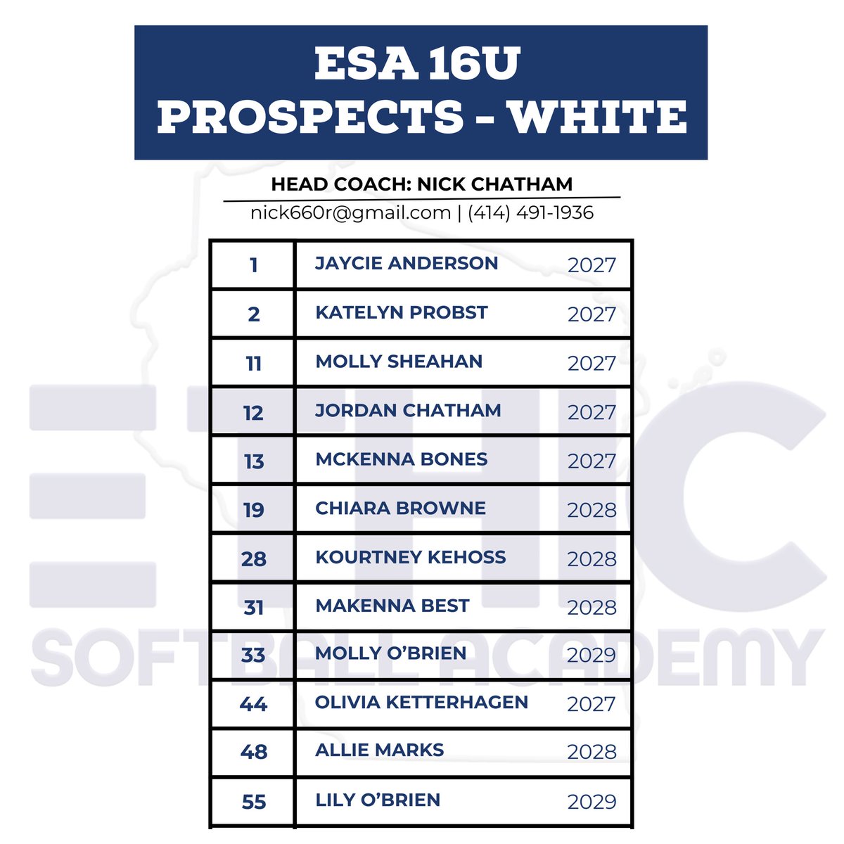 ESA 16U Prospects - White tweet media
