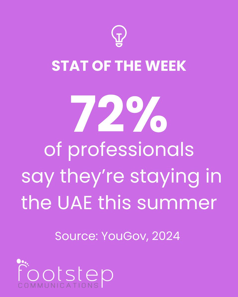 SamanthaDancy's tweet image. Gone are the days of empty cities in July. The Middle East summer is full of quiet momentum - and often, less competition for attention.
#CommsInsights #SummerInTheCity