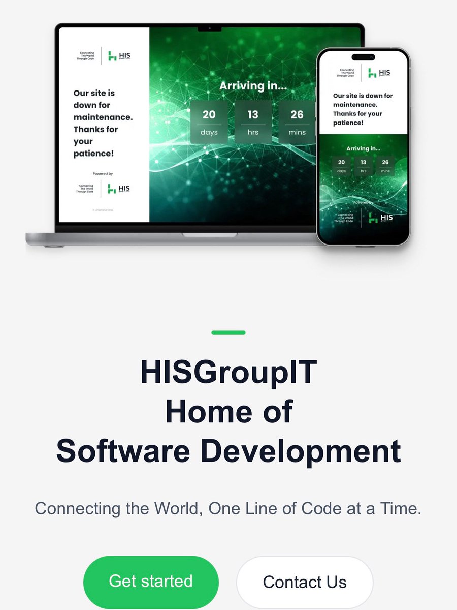 hisgroupit's tweet photo. 🚀 Exciting News from HIS Group IT!
We’re leveling up to serve you better! 🌍✨

Our website is currently under maintenance as we prepare to bring you a faster, smarter, and more innovative digital experience.
Launch countdown: 20 days, 13 hours, 26 minutes https://t.co/B9E8q3uRNv