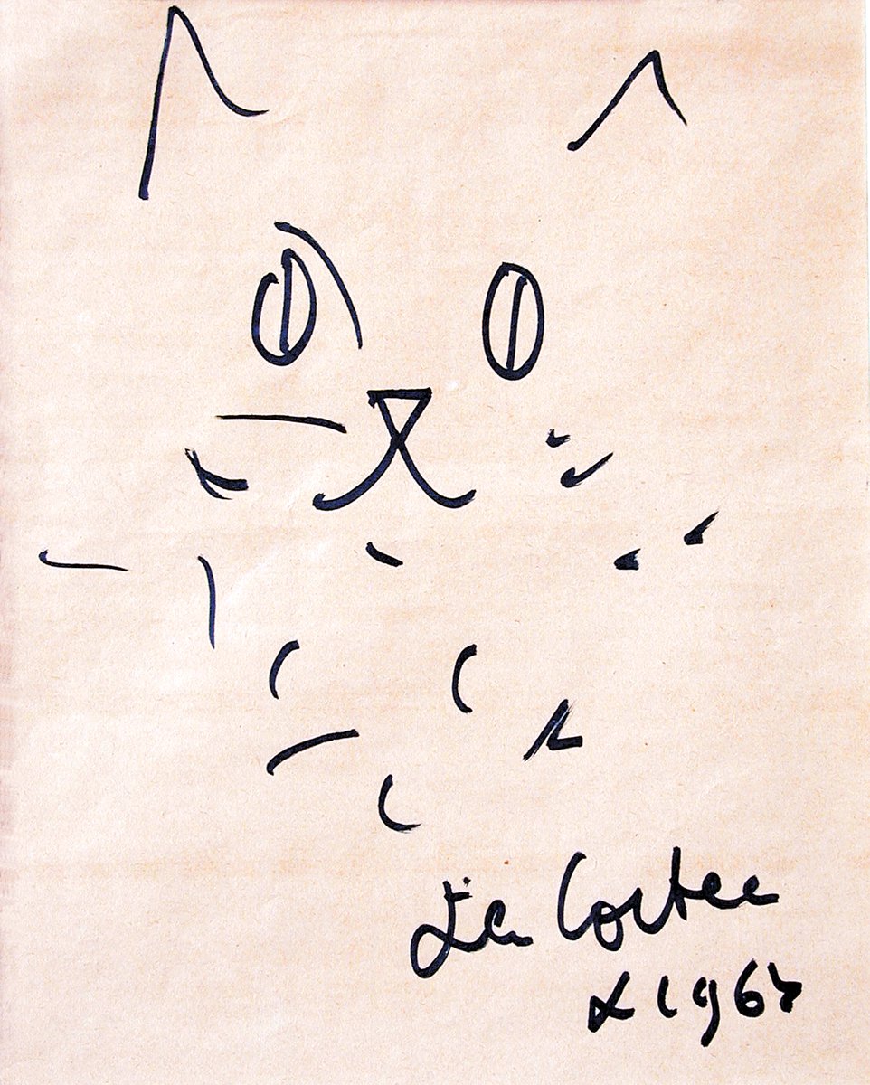 ジャン・コクトー （Jean Cocteau、1889-1963） 『猫の頭部』 （Une