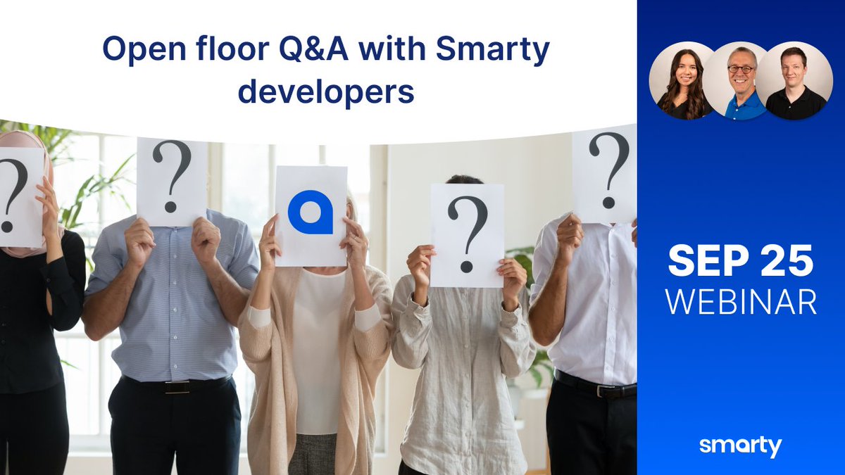 Come pick the brains of the developers who actually build Smarty's address validation tools! Nw's your chance question our engineering team and get the truth about everything from debugging nightmare edge cases to handling millions of address validations.

hubs.la/Q03CtK4c0