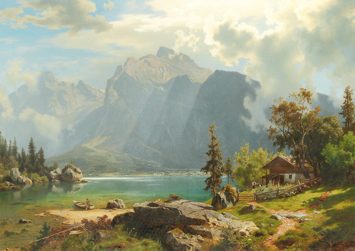 echoesofthearts's tweet photo. The mountains of August Wilhelm Leu (1818–1897) https://t.co/lq250ZMuMh
