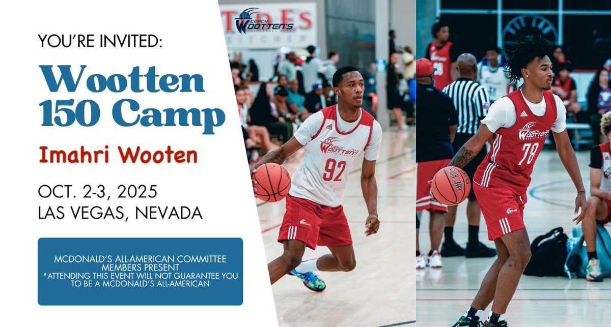 imahriwooten's tweet photo. Thank You For The Invite!
@Wootten_Camp https://t.co/PaI6N7VnzD