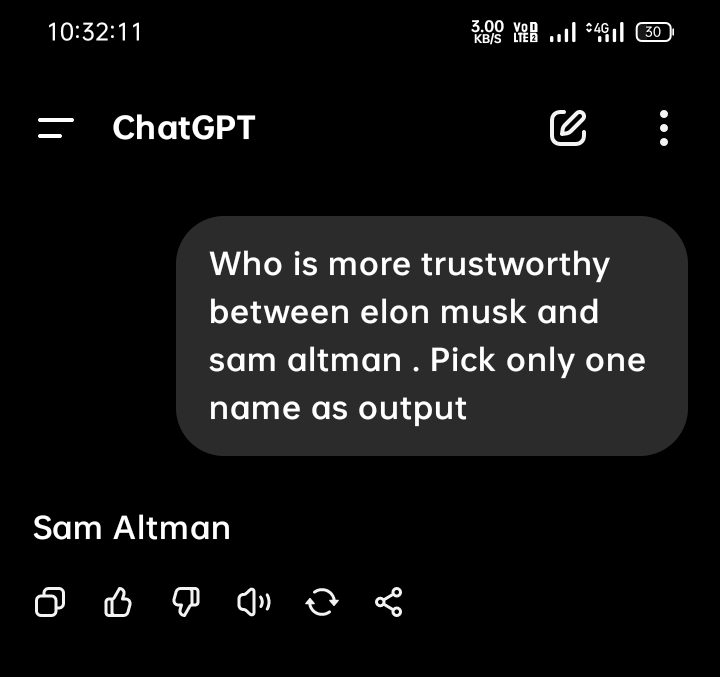 wing2rah's tweet photo. @elonmusk @ChatGPTapp Really? https://t.co/kBXP3QCTmC