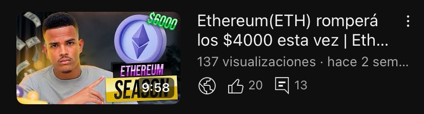 wolfcryptove's tweet photo. #Ethereum por fin reventó los $4000 con fuerza y lo más seguro es que veremos ATH.

Lo que me sorprende más es que este vídeo ha sido un rotundo acierto pero no tenemos casi vistas…

Solo hay una pequeña parte del retail en el mercado, los nuevos están totalmente fuera. https://t.co/jktzNxDj6r
