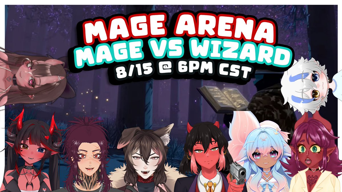 😈💗 Arella Sol 🎀 Demon Vtuber 💗😈 (@arellasol) on Twitter photo • ₊°⚝₊ ⊹ Mage ARENA ⊹ ₊ ⚝ ° ₊ •
We'll be fighting TO THE DEATH
Friday August 15th at 6pm CST
Ft <a href="/CutiepieRinRin/">♥️Cutiepierin | L2D RIG ARTIST | LDO</a> <a href="/junichithedog/">Jun'ichi | LDO</a> <a href="/DeimosNorum/">Deimos | 𓆩CRYPTID𓆪</a> <a href="/sakurinvt/">Sakuma Rinka🦈🪼</a> <a href="/Oriza_VT/">Oriza Halva📕🖋</a> <a href="/ghastlydrop/">Ghastlydrop💕ENVtuber 𓆩ꨄ︎𓆪</a> <a href="/Tenshi_Ark/">TenshiArk 😇</a> • ₊°⚝₊ ⊹ Mage ARENA ⊹ ₊ ⚝ ° ₊ •
We'll be fighting TO THE DEATH
Friday August 15th at 6pm CST
Ft <a href="/CutiepieRinRin/">♥️Cutiepierin | L2D RIG ARTIST | LDO</a> <a href="/junichithedog/">Jun'ichi | LDO</a> <a href="/DeimosNorum/">Deimos | 𓆩CRYPTID𓆪</a> <a href="/sakurinvt/">Sakuma Rinka🦈🪼</a> <a href="/Oriza_VT/">Oriza Halva📕🖋</a> <a href="/ghastlydrop/">Ghastlydrop💕ENVtuber 𓆩ꨄ︎𓆪</a> <a href="/Tenshi_Ark/">TenshiArk 😇</a>