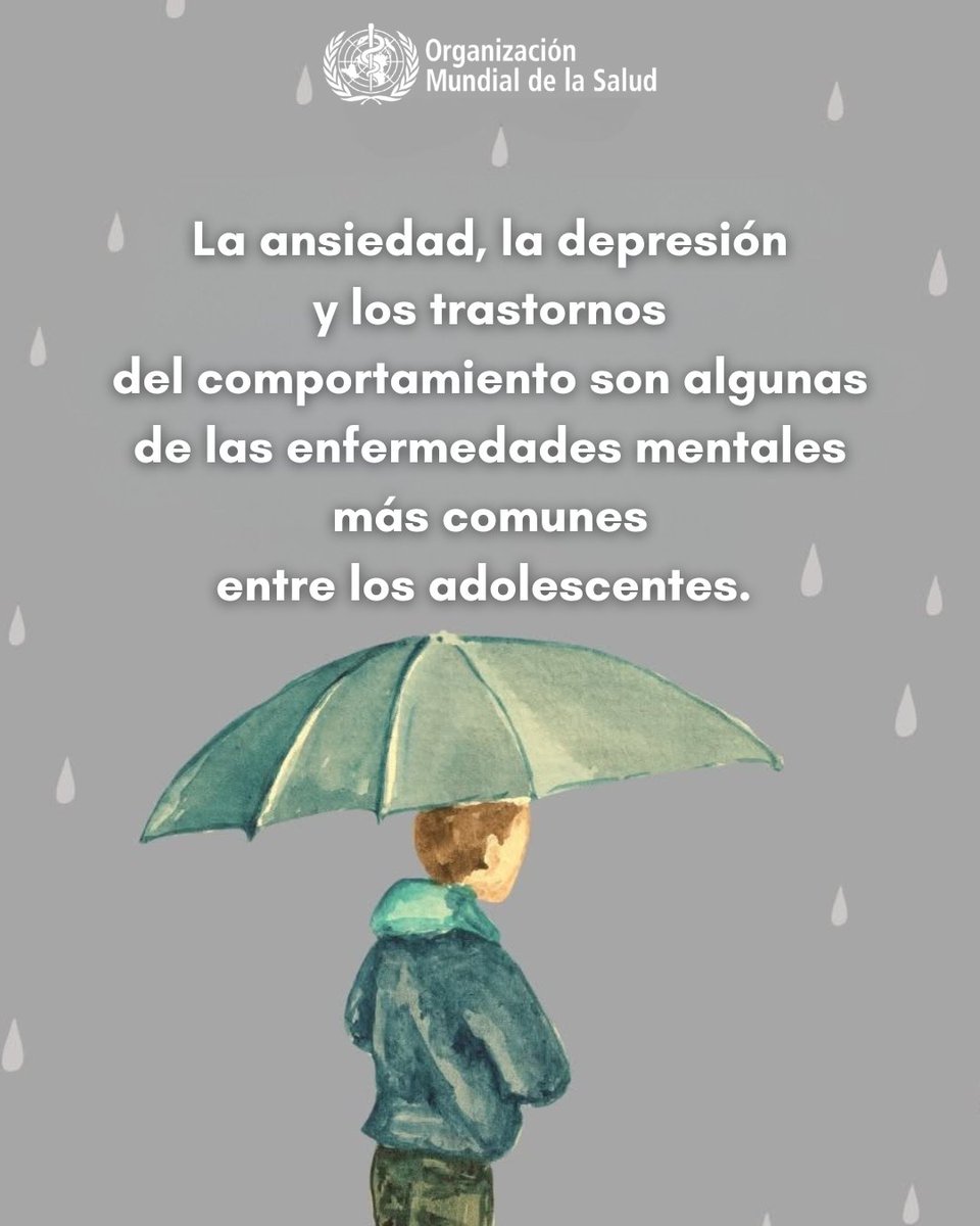 ONU_es's tweet photo. 1 de cada 7 adolescentes enfrenta algún reto de salud mental.

Ignorarlo no lo hace desaparecer. Sin apoyo, puede afectar su futuro.

Los padres quieren lo mejor para sus hijos, por eso, es fundamental escucharles, apoyarles y acabar con el estigma.

Comparte, alguien necesita escuchar esto hoy.