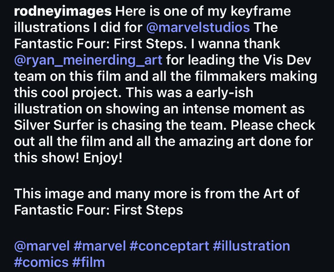 dano_cosmic's tweet photo. Key frame illustration for #TheFantasticFourFirstSteps by #RodneyFuentebella!
✨
IG: https://t.co/X6ef6C1xwT
✨
#FantasticFour #MarvelStudios #MCU #Marvel #MarvelComics #MarvelCosmic https://t.co/sCGhFW9Tkg