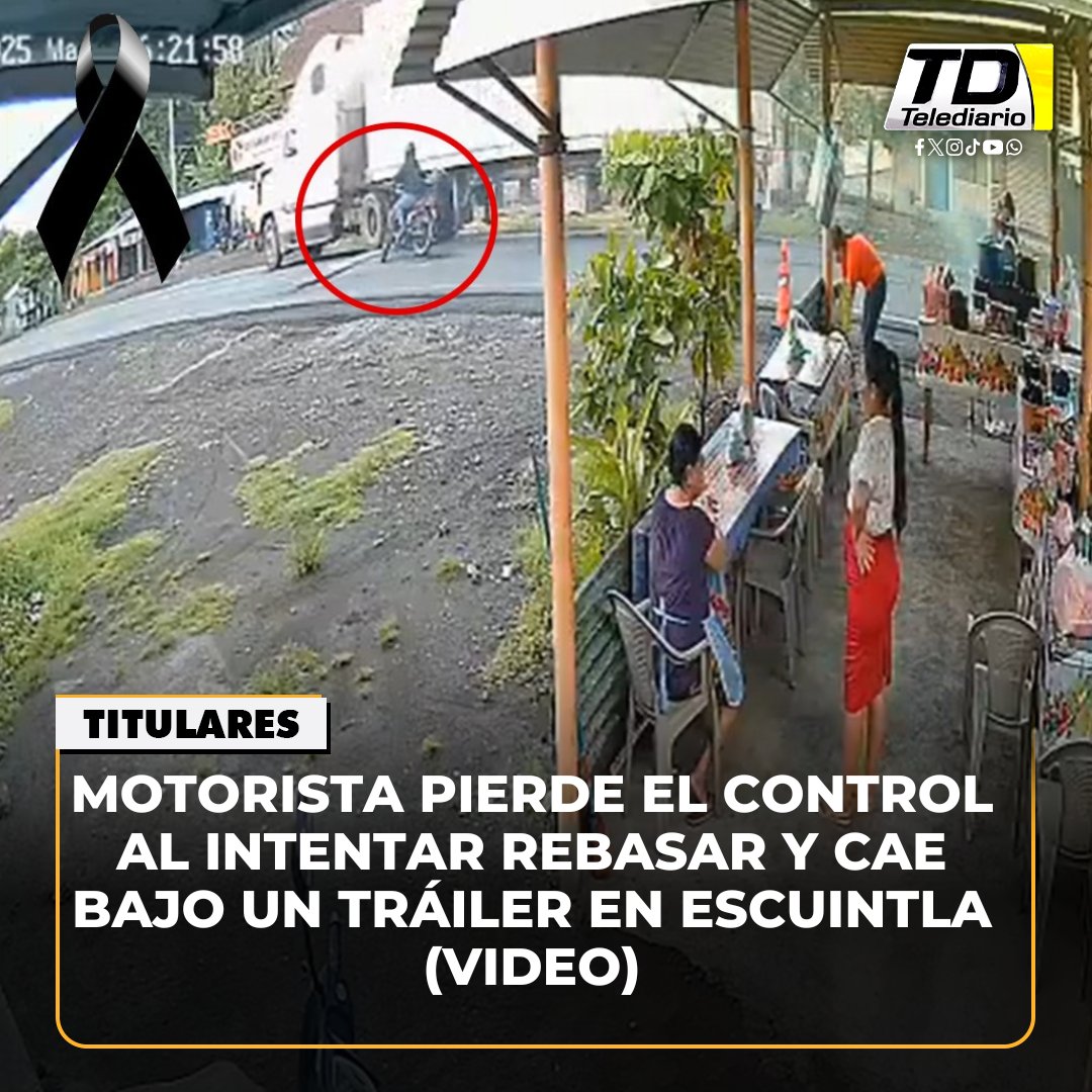 TelediarioGT's tweet photo. #Motorista pierde el control al intentar #rebasar y cae bajo un #tráiler en Escuintla (VIDEO) ➡ https://t.co/vxkJIUwHTU https://t.co/6JTKOSGBBn