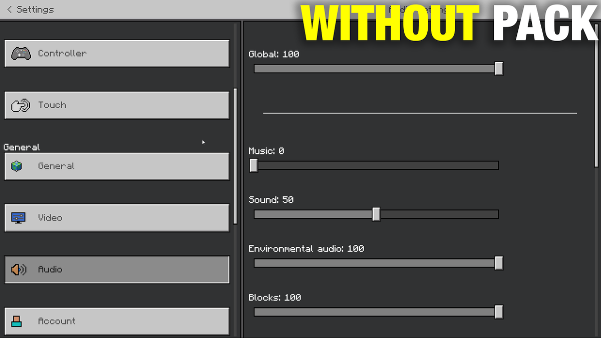 TheAlienDoctor's tweet image. 🚨NEW PACK FOR #MinecraftBedrock
In the latest update, Mojang added a ton of space between the settings tabs and previously added a ton of space between the audio sliders. This is great for mobile... but not for PC players 🙃
So I fixed it! Download here: thealiendoctor.com/downloads/sett…