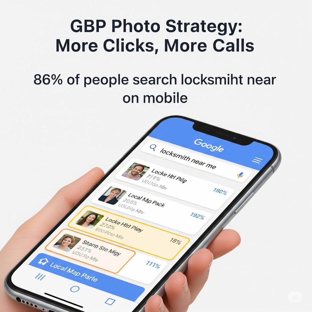 seo_irfan's tweet photo. 🧰 GBP Photo Strategy: More Clicks, More Calls: 86% of people search 'locksmith near me' on mobile. Be in the top 3. #LocksmithSEO #LocalMaps https://t.co/7gIKw7iXer