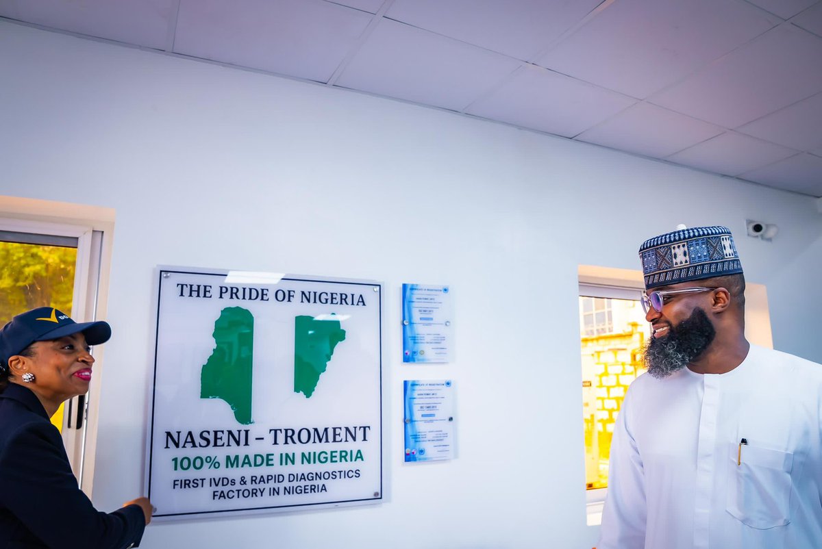 KSHalilu's tweet image. Thank you HM @joduwole for reaffirming the importance of our work at @NASENIHQ in building a self-reliant, innovative, and globally competitive Nigeria.

Your visit to our facilities, from Nigeria’s first In Vitro Diagnostics &amp;amp; Rapid Diagnosis factory, producing locally made kits…