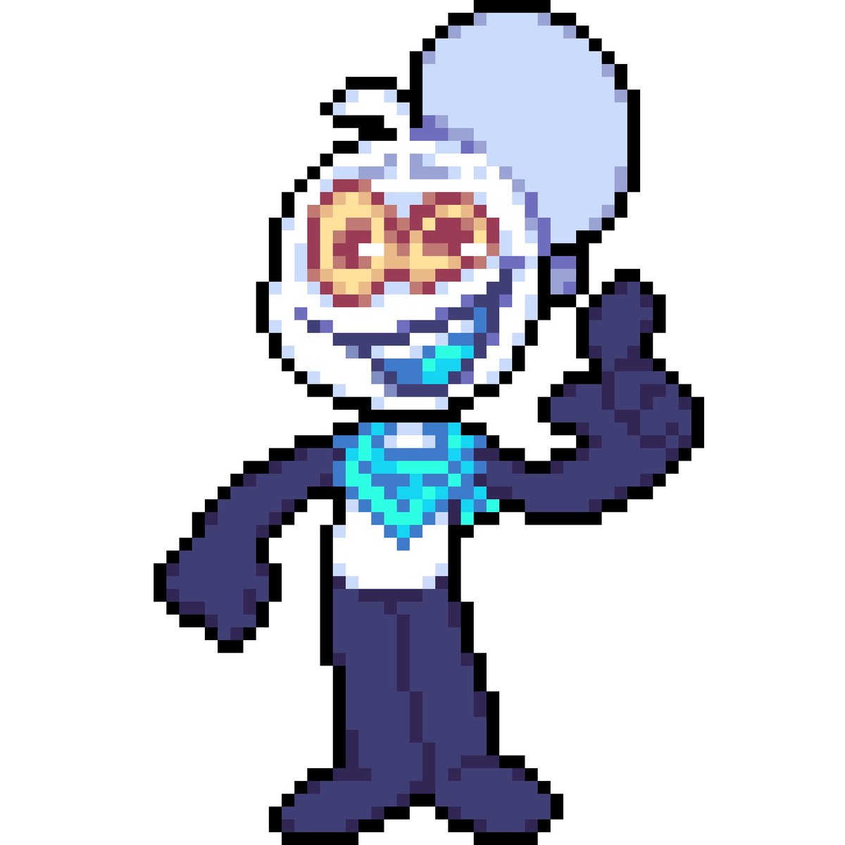 WhatTheWhisp's tweet image. Whisp if he was an overly detailed Deltarune Sprite