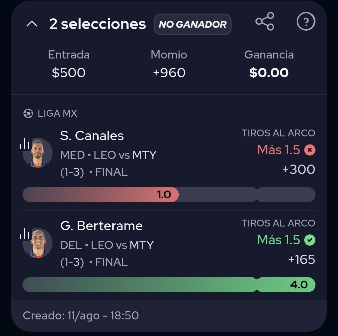 SRodriguez82's tweet photo. @BernardoPicks @Draftea_Mexico No pagan se excusan en reglamentos inexistentes.. un mugrero de casa de apuestas me marcaron no ganadora esta apuesta y ahora no la quieren corregir, usen cualquier otra casa de apuestas menos esa https://t.co/VBnGUcpe4x