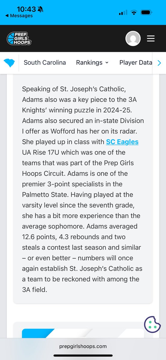 Evie Adams (@adamsevie2028) on Twitter photo Thank you <a href="/AkiemBailum/">𝗔𝗸𝗶𝗲𝗺 👨🏾💻🎙🎥📰📺📸</a> and <a href="/PGH_SCarolina/">Prep Girls Hoops South Carolina</a> for the write up!
<a href="/SCEaglesAAU/">SC EAGLES AAU</a> Thank you <a href="/AkiemBailum/">𝗔𝗸𝗶𝗲𝗺 👨🏾💻🎙🎥📰📺📸</a> and <a href="/PGH_SCarolina/">Prep Girls Hoops South Carolina</a> for the write up!
<a href="/SCEaglesAAU/">SC EAGLES AAU</a>