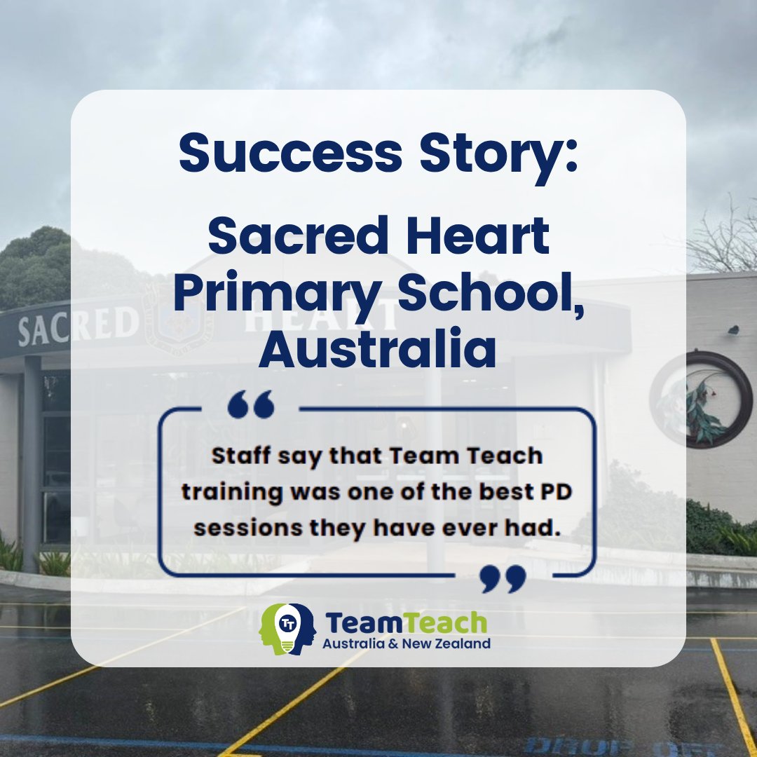 TeamTeachAusNZ's tweet image. Discover how Team Teach partnered with Sacred Heart Primary School to transform their whole‑school culture of behaviour support—complementing their PBL framework to improve consistency, confidence, and student wellbeing.
 
monkeylink.co/a48aa4
 
#TeamTeach #InclusiveEducation