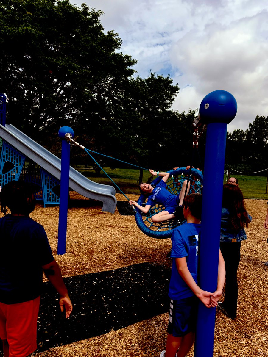 Our park sharks are LOVING recess time on the new playground! 🦈🩵 <a href="/WoParkSharks/">Worthington Park Elementary School</a> #itsworthit #firstdayvibes