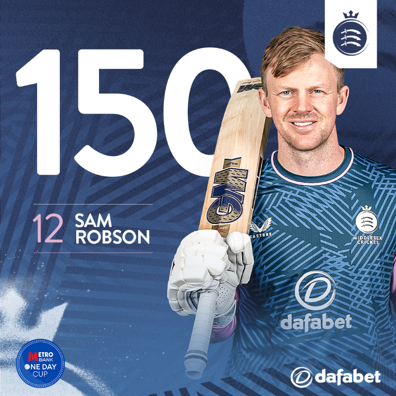 Middlesex_CCC's tweet photo. 1⃣5⃣0⃣ | ONE-FIFTY FOR ROBBO
Sam Robson keeps on going and moves past 150 from just 127 balls!

Sublime, Robbo 👏👏👏

MID 356/4 (45.0)

WATCH LIVE ⬇️ | #OneMiddlesex