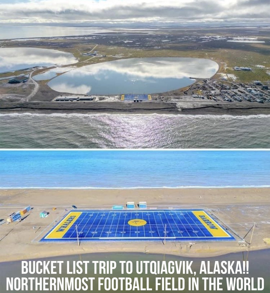 Bucket list trip to Utqiagvik, Alaska‼️

8/15 - Barrow Whalers vs Redington Huskies 

Been trying to make this happen &amp; it’s finally a reality! Flying to Anchorage tonight &amp; then to Utqiagvik tomorrow afternoon.

Can’t wait to showcase this truly special place for all of you!