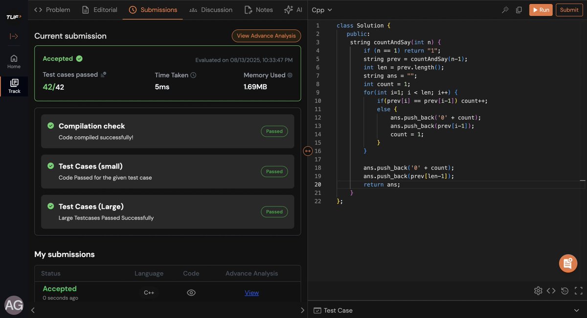 amit_codes's tweet image. 📡 Day 170/180 #DSA 

✔ Rabin-Karp → Rolling hash wizardry
🔢 Count-and-Say → Recursive poetry

💡 &quot;Algorithms are math stories written in code!&quot;

Reply with your favorite string algo! 👇