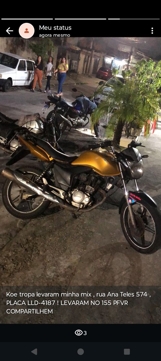 ieufelipe_'s tweet photo. Koe tropa levaram minha moto , trablho pra crlh geral sabe , compartilha pfvr tropa meu sustento 😭😭😭😭. 

PLACA - LLD-4187 https://t.co/LmOrgYiI8k