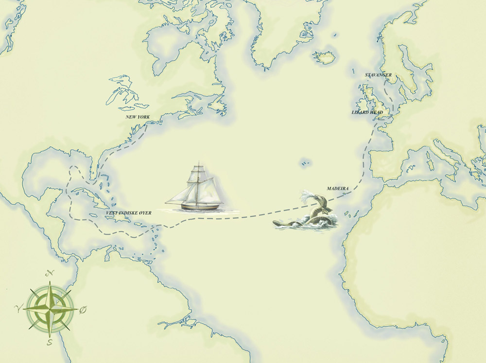 SonsofNorway's tweet image. As of today, August 13, 2025, the modern Restauration is 40 days into its 97 day journey to New York. Learn more about the route in our virtual voyage here:

bit.ly/3TZCGUq

Photo Credit: 
Map basis: Gunleif Seldal, and illustration by Jens Flesja.