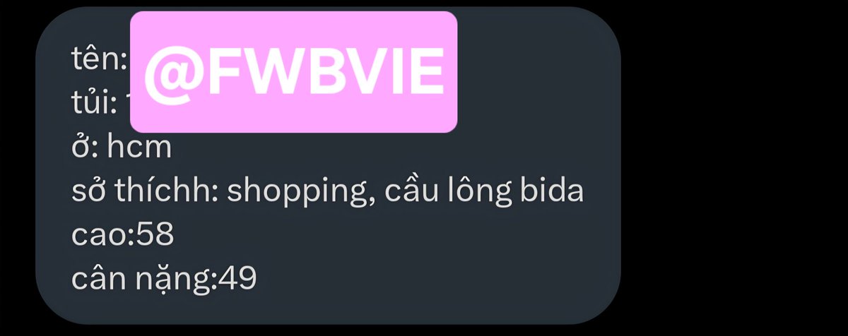 #SGN300 #FWBVIE_No59_300
Bạn nữ tìm  #Fwb là nam khu vực #Saigon nè.       

👉Inbox <a href="/FWBVIE/">Cộng Đồng FWB Việt Nam( trang chính thức)</a> để biết thêm info nha.    
📷Nâng lên FWBVIE's Member để nhiều ưu tiên nhé. 
 
#FWBVIE #SGNFWB #Vietnamese #hcmc #Saigon #GirlFWB #lgbtVietnam #No59 #girlfwbvie #travelvietnam