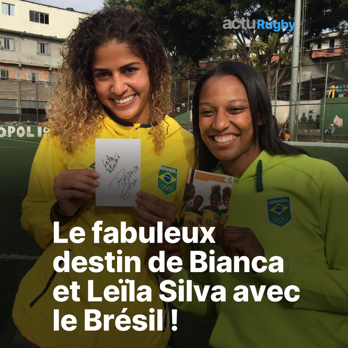 🇧🇷🏉🤩 Comment se retrouver à faire du rugby dans un pays où le foot est roi, d'autant plus en venant d'une favela ? Voici la fabuleuse histoire de Bianca et Leïla Silva qui affronteront les Bleues le 31 août prochain !

actu.fr/sports/rugby/d…