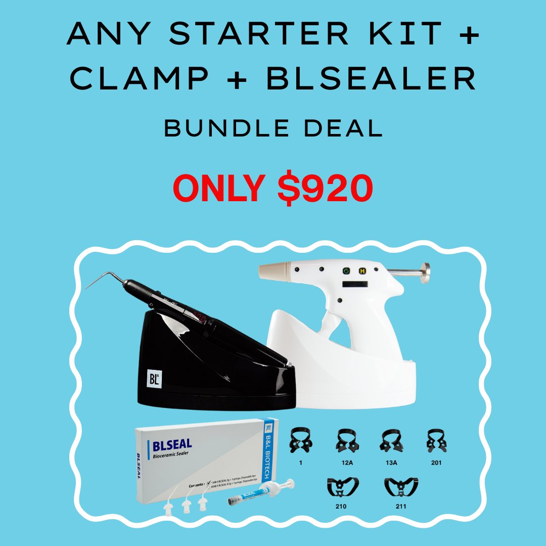 bnlbiotech's tweet photo. Bundle together any starter kit, blseal, and clamp for only $920.00 #promotions #deals #dentistry https://t.co/fPaObFkBec