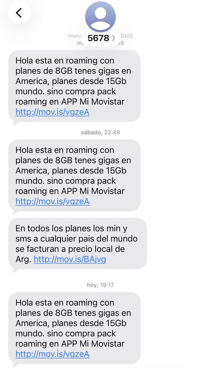 SebastianSklr's tweet photo. Los SMS de @MovistarArg son redactados desde la cárcel o qué onda? https://t.co/sYrzm6M4Nd
