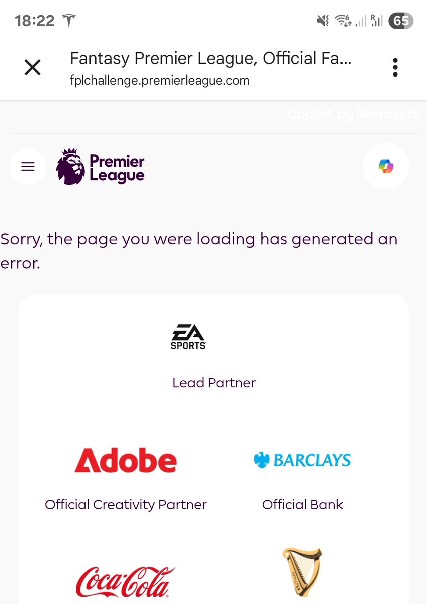 scottygar's tweet photo. @OfficialFPL this is getting silly now.. 2 days it's been like this.. https://t.co/D3eTZNLziE