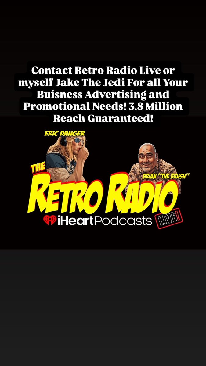 JacobPaul1313's tweet image. ‼️Want to reach 3.8M+ listeners? 📻
Promote your business on Retro Radio – airing on iHeartRadio Podcasts! 📡
✅ Affordable
✅ Guaranteed reach
📩 DM us to get started!

#RadioAds #PodcastMarketing #SmallBizPromo #iHeartpodcasts #bigeventsny