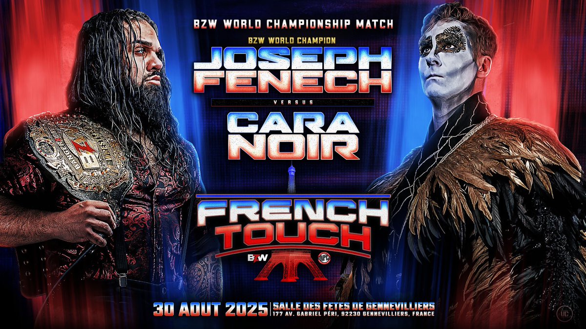 BZWrestling (@bzw_wrestling) on Twitter photo 🇫🇷 FRENCH TOUCH 🥖
🥊 <a href="/JosephfenechJR/">Joseph Fenech JR</a> met son titre en jeu face au phénomène <a href="/CaraNoirPW/">Cara Noir カーラ・ノワール</a> 🦢
Le plus long règne de champion de la BZW est-il en danger ?
Cara Noir parviendra-t-il à détrôner l’homme qui domine la scène ?
Ne manquez pas ce rendez-vous :
bangerzonewrestling.com/bzwapcfrenchto… 🇫🇷 FRENCH TOUCH 🥖
🥊 <a href="/JosephfenechJR/">Joseph Fenech JR</a> met son titre en jeu face au phénomène <a href="/CaraNoirPW/">Cara Noir カーラ・ノワール</a> 🦢
Le plus long règne de champion de la BZW est-il en danger ?
Cara Noir parviendra-t-il à détrôner l’homme qui domine la scène ?
Ne manquez pas ce rendez-vous :
bangerzonewrestling.com/bzwapcfrenchto…