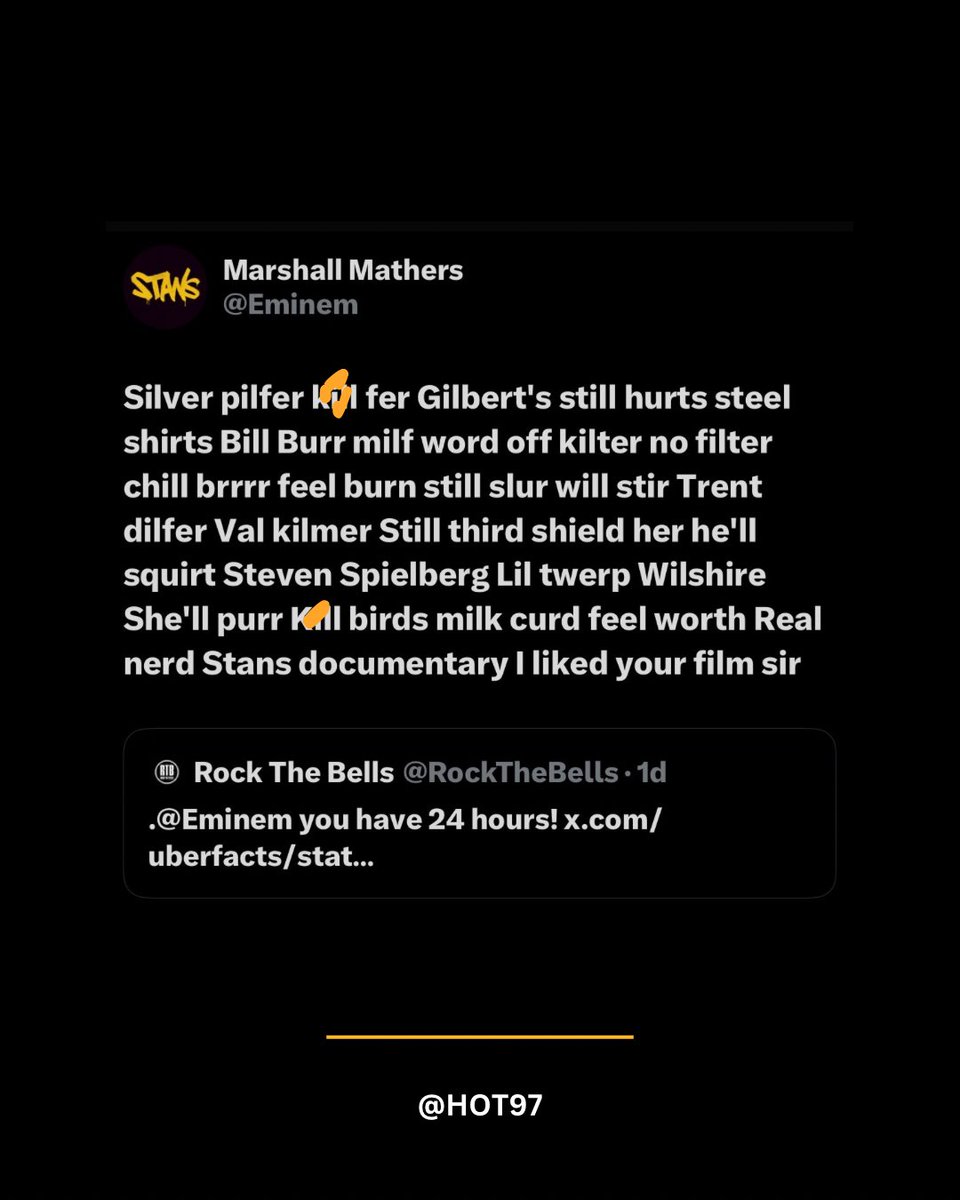 HOT97's tweet photo. #Eminem does not play! 😳👀🔥 https://t.co/rIGZZpsyKI