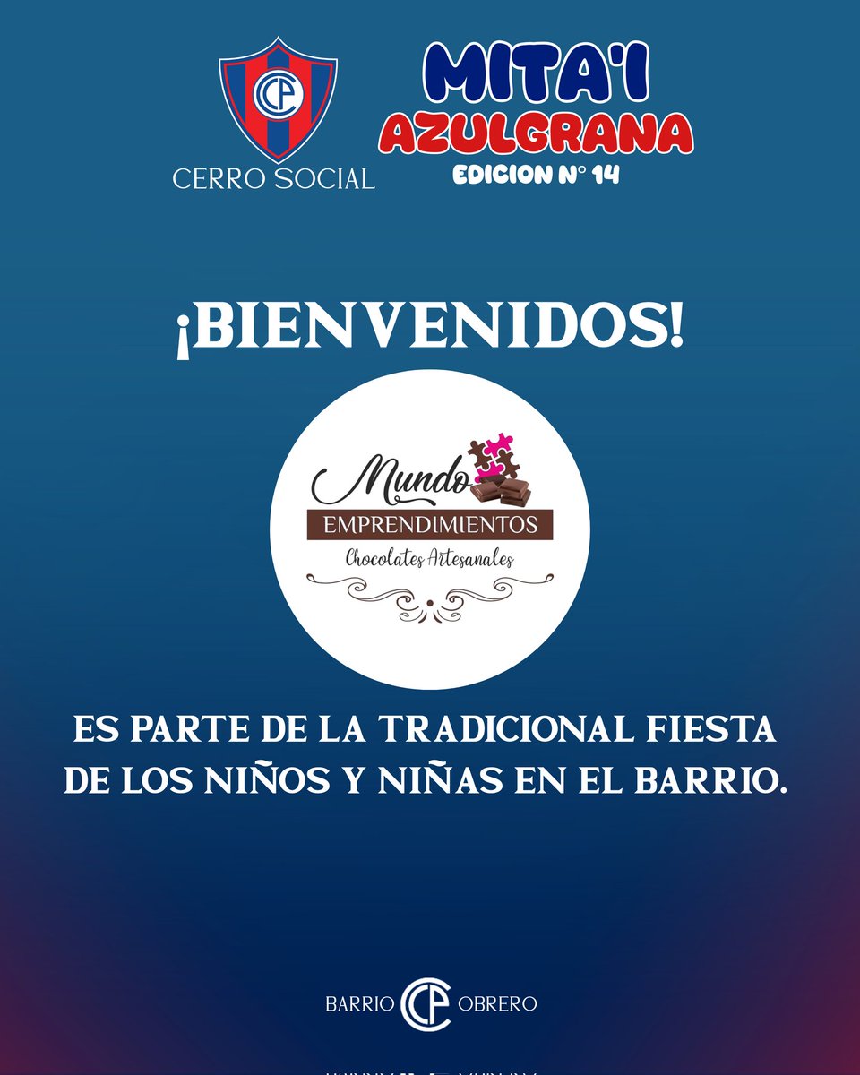 A dos días de nuestro gran festejo, seguimos sumando a empresas que se unen al gran #MitaiAzulgrana 🌪️🔵🔴