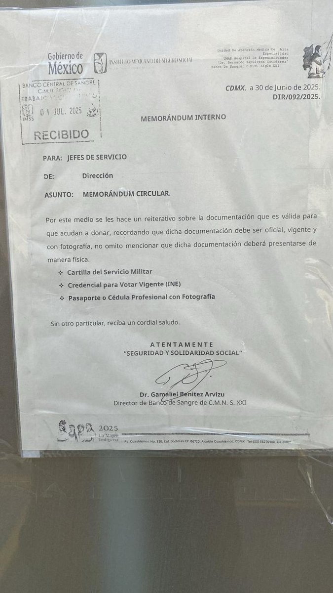 avecillab's tweet photo. @Tu_IMSS @zoerobledo Por qué en la página dice licencia de conducir también sirve como identificación y en el banco de sangre cuando van tienen otro reglamento no la aceptan pónganse de acuerdo pura burocracia hacen por eso la gente no dona ponen las cosas difíciles para los donadores. https://t.co/2og1jDjs8g