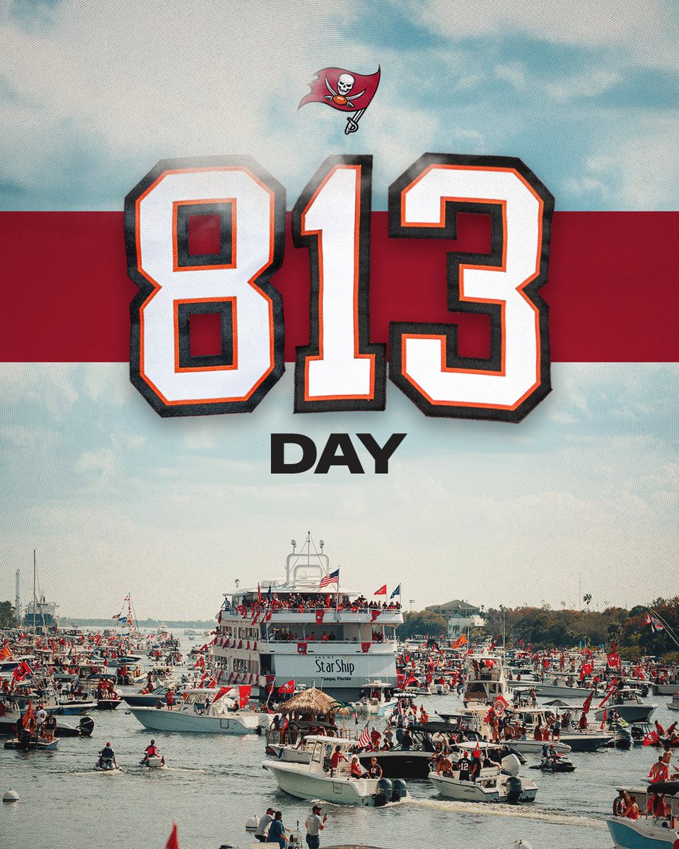 Buccaneers's tweet photo. NOBODY DOES IT LIKE THE 8️⃣1️⃣3️⃣

HAVE A DAY, TAMPA BAY! https://t.co/I3zILWo9VJ