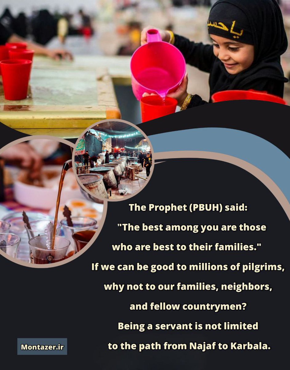 Paraastooo's tweet photo. People are at their best selves in the Arbaeen Walk, as if they are living this quote of prophet Muhammad 
#Arbaeen2025 #ThePromisedSaviour #Arbaeen https://t.co/l4gGbwpLPp