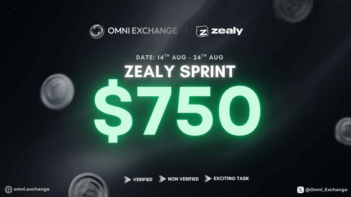 Omni_Exchange's tweet image. New @zealy_io Sprint is here!🚨

🗓️August 14th - 24th 

Complete quests, climb the leaderboard and claim your share of the rewards at the end of the sprint.

☑️Verified &amp;amp; Non-Verified tasks
🎯Exciting challenges
💰Big prize pool

1/4🧵Details Below👇