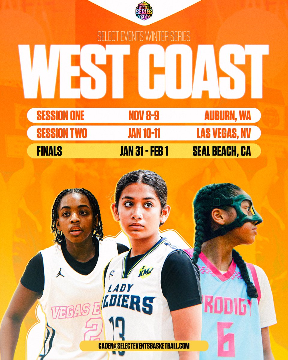 West Coast Winter Series is BACK for another great season 🔥

We’ll be in California, Nevada, and Washington hosting the top upcoming talent in the region 🚀